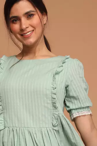 Mint green frill dress