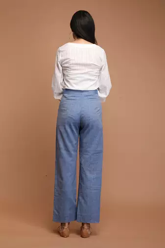 White textured cotton top