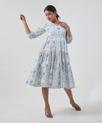 Aqua blue tier dress 2