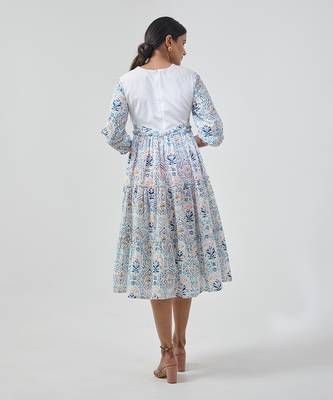 Aqua blue tier dress 4