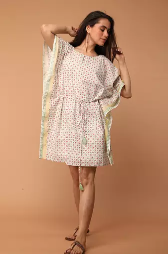 Off white kaftan dress