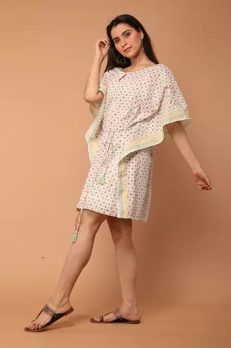 Off white kaftan dress