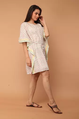 Off white kaftan dress