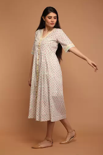White floral dress
