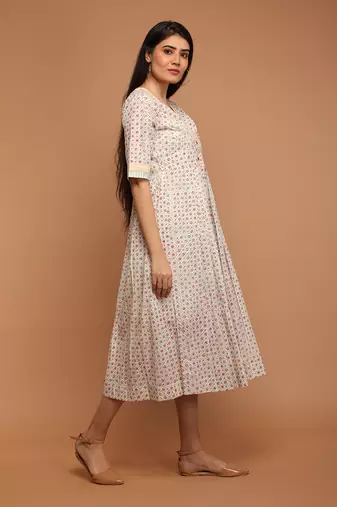 White floral dress