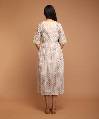 White floral dress 4