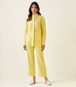 Maize yellow linen co ord set