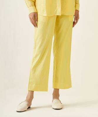 Maize yellow linen co ord set 3