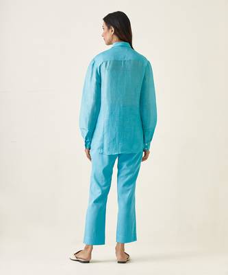Pastel blue linen co ord set 2
