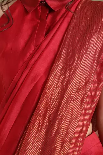 Red Halter Neck Blouse