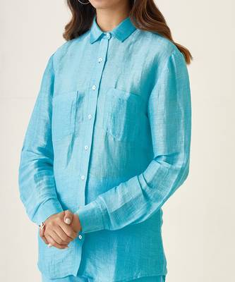 Pastel blue linen co ord set 5