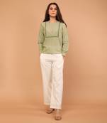 Apple green handloom cotton co ord set