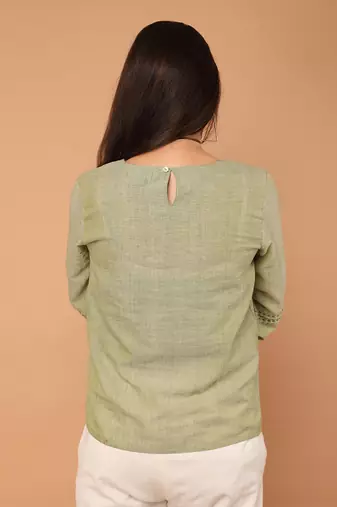 Apple green handloom cotton co ord set