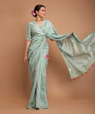 Mint Green Wrap Around Blouse 1