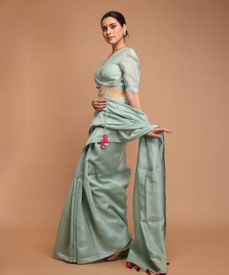 Mint Green Wrap Around Blouse 2