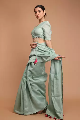 Mint Green Wrap Around Blouse