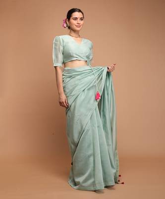 Mint Green Wrap Around Blouse 3