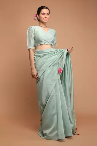 Mint Green Wrap Around Blouse