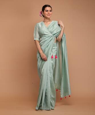 Mint Green Wrap Around Blouse 4