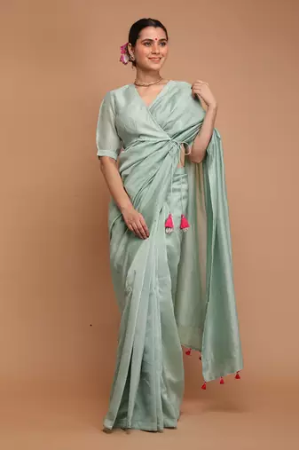 Mint Green Wrap Around Blouse