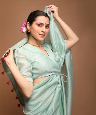 Mint Green Wrap Around Blouse 5