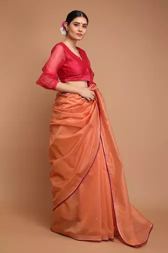 Hot Pink Puff Sleeveed Blouse