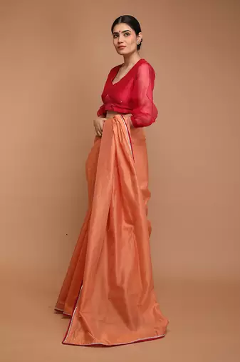 Hot Pink Puff Sleeveed Blouse