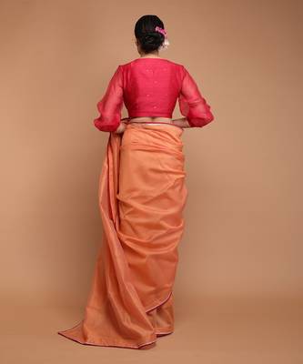 Hot Pink Puff Sleeveed Blouse 5