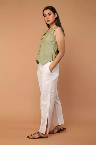 Apple green waistcoat co ord set