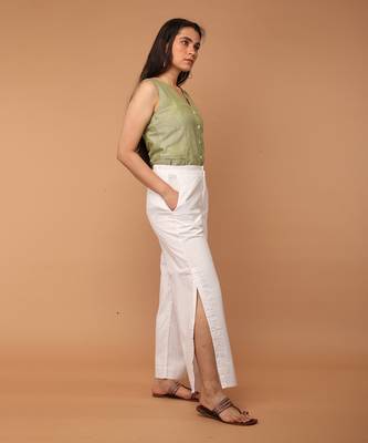 Apple green waistcoat co ord set 5