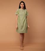 Apple green shift dress