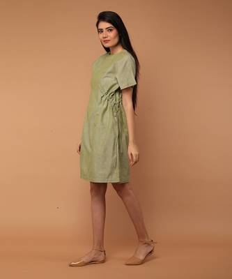Apple green shift dress 2