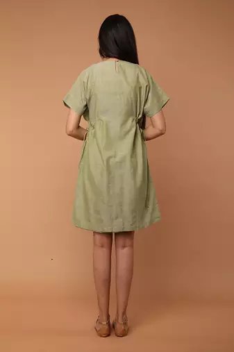 Apple green shift dress