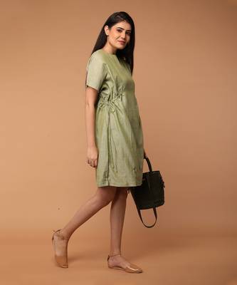 Apple green shift dress 4