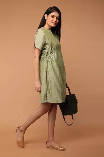 Apple green shift dress
