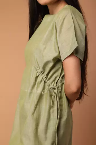 Apple green shift dress