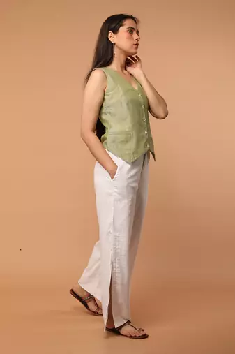 Apple green waistcoat top