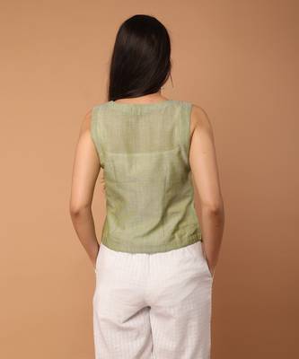 Apple green waistcoat top 4