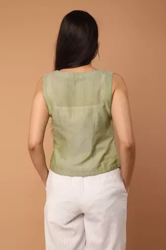 Apple green waistcoat top