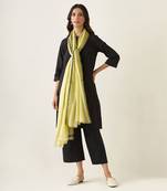 Black a line pin tuck kurta set