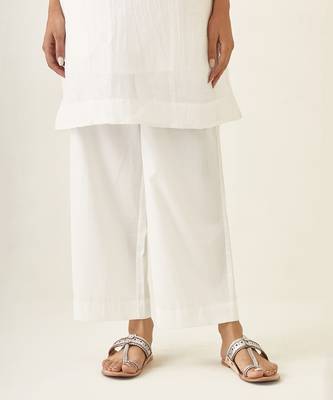 White a line linen silk kurta set 5