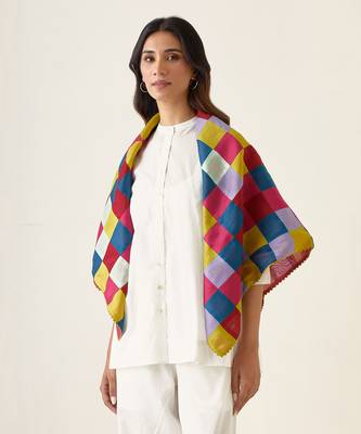 White cotton a line shirt set 2