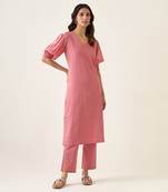 Rose pink kurta set