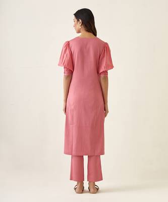 Rose pink kurta set 5