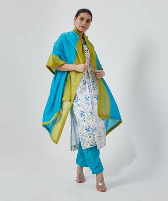 Aqua blua razor back kurta set 1