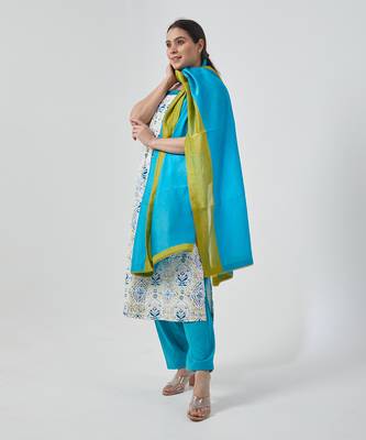 Aqua blua razor back kurta set 2