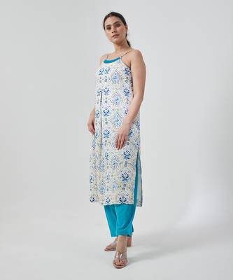 Aqua blua razor back kurta set 3