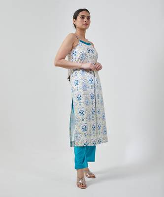 Aqua blua razor back kurta set 4