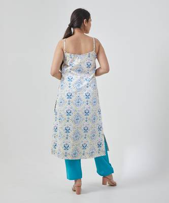 Aqua blua razor back kurta set 5