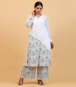 White shirt kurta set